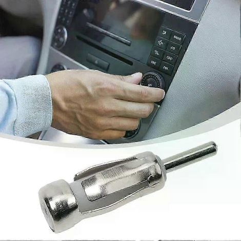 Silberner Autoradio-Antennenadapter (ISO auf DIN) - JXLGV (1/5)