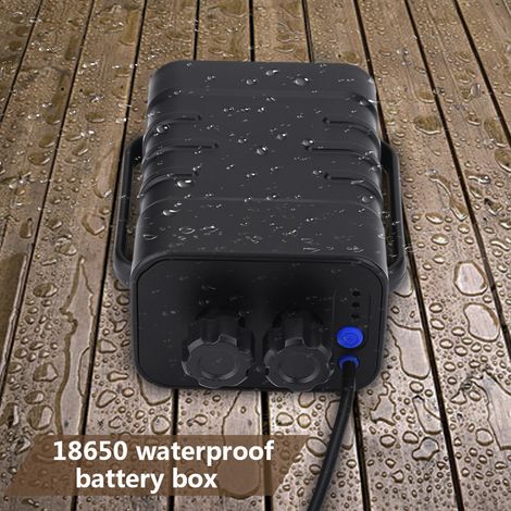 Étui de protection imperméable pour batteries 6x18650 - Compatible lampe de vélo et téléphone portable (1/5)