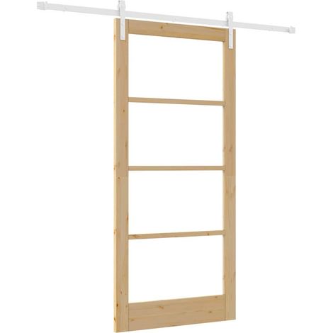 Maison Exclusive - Schiebetür ORKDAL Natur 93 x 202 cm Massivholz