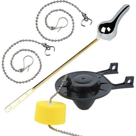 Kit de réparation de réservoirs de toilettes économes en eau avec boule flottante stable et clapet, valves de réservoirs de toilettes pour économiser les pièces de toilette (1/5)