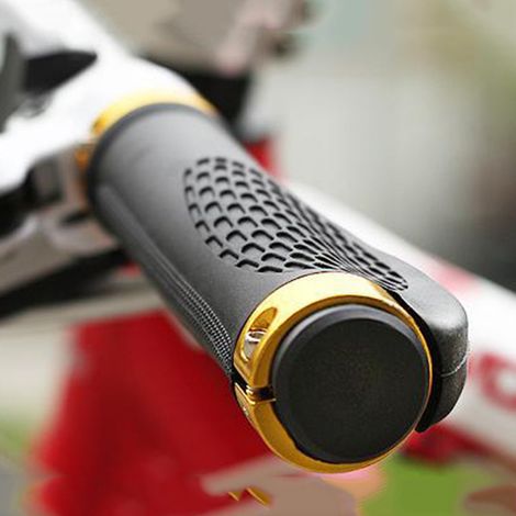 Paar Fahrrad-Lenkergriffe mit Anti-Rutsch-Verriegelung für Mountainbikes und Rennräder (gelb) (1/5)