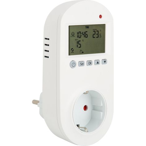 Programmierbarer 16A-Steckerthermostat für elektrische Heizungen, EU 230V (1/5)
