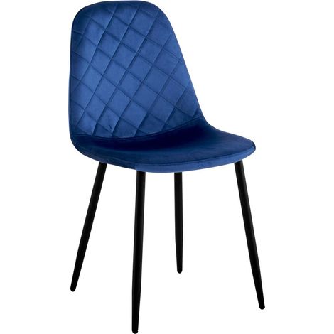 Poltrona Orlando Velvet in velluto blu navy (1/5)