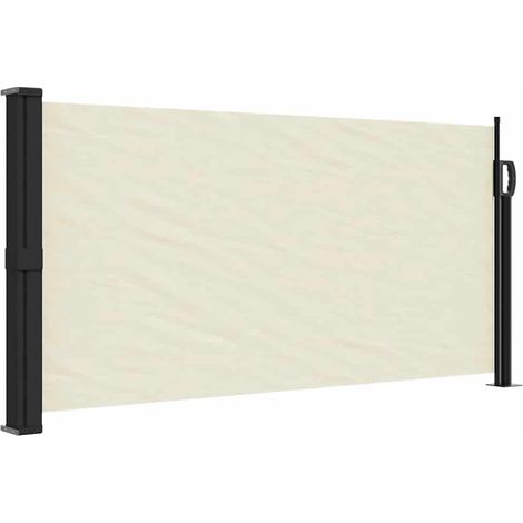 vidaXL Tenda da Sole Laterale Retrattile Crema 100x500 cm