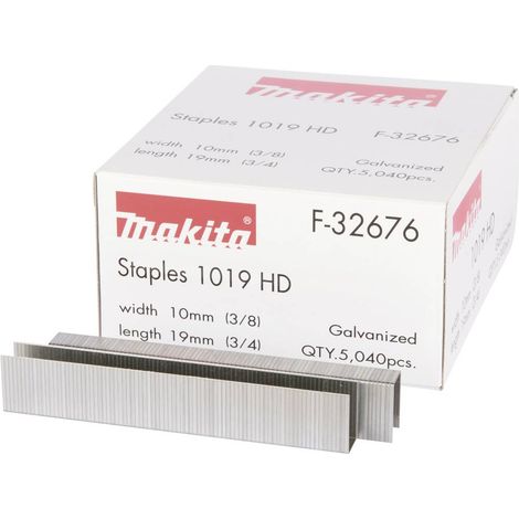 Makita F-32676 Graffette 5040 pz. Dimensioni (L x L) 19 mm x 10 mm