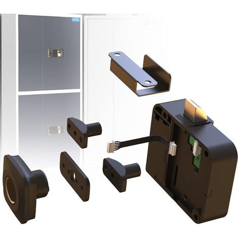 Serrure Intelligente pour Armoire, Serrure électronique Biométrique à Empreintes Digitales, Tiroir, Porte, Serrure de Remplacement Cachée pour la Maison et Le Bureau (1/4)