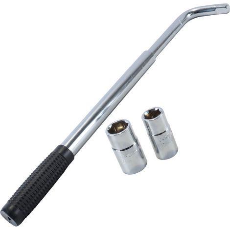 Clé à douille extensible pour roues de voiture, clé à écrou de roue télescopique, clé à pneu télescopique, tailles de douilles 17/19/21/23 mm, outil polyvalent et durable (1/5)