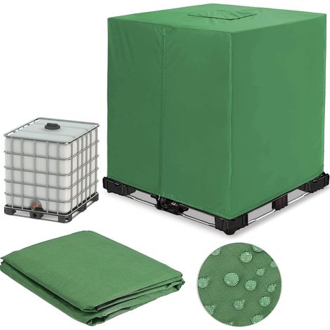 Couverture IBC 1000L – Oxford 210D, Anti-UV, 120x100x116cm Vert (1/5)