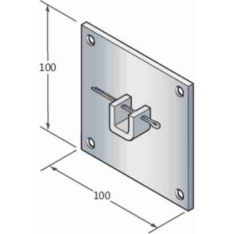 Support 100X100 Avec Selle Q10 Obturateur Volets CAME 001YM0018