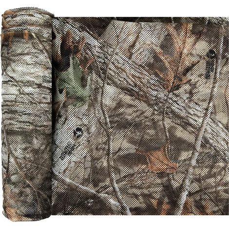 (1,5 x 8 m) Toile de camouflage occultante pour jardin jungle, avec clip, pare-soleil et filet de camouflage. (1/5)