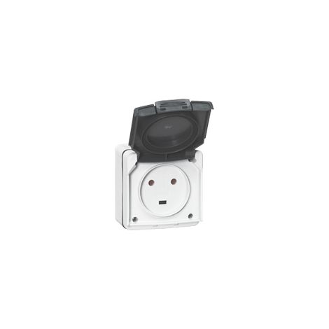 Wasserdose 2P+T 20A Plexo komplett Aufputz IP55 - grau - LEGRAND - 91655 (1/2)
