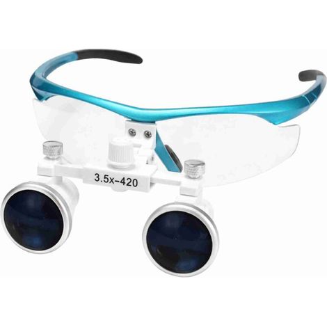 Tragbare Lupe 3,5 x 420 mm, Fernglaslupe, optisches Glas-Headset, Lupe + 3-W-LED-Scheinwerfer (1/5)