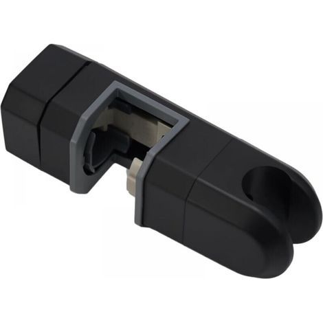BUNTHAUS Support de pommeau de douche universel 15 mm-30 mm chromé pour barre de douche réglable(noir)