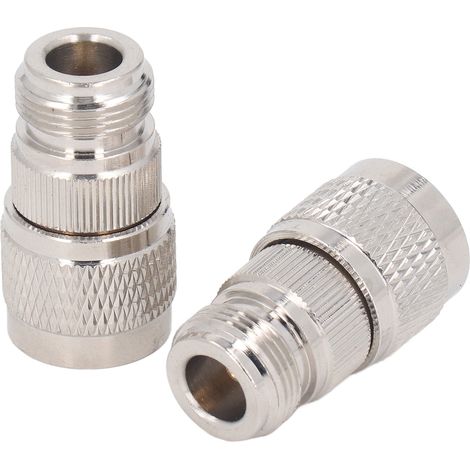 Adaptateur RF N Femelle vers N Mâle, 2 pièces, connecteur coaxial large bande de fréquence pour rallonge d'antenne, extension câble. (1/5)