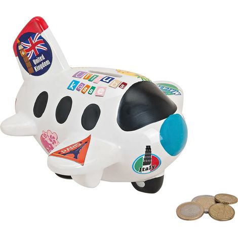 Tirelire en céramique avion de voyage (1/2)
