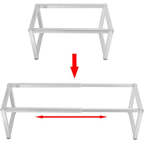 Support multifonctionnel en acier inoxydable rétractable 35-60cm, support simple couche pour pot de confiture et boîte à condiments (1/5)