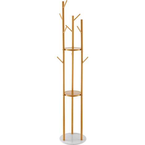 Mophorn Perchero de pie con base de cuarzo y 9 ganchos, moderno perchero para entrada, dormitorio, oficina y sala de estar. Perchero versátil para abrigos, sombreros, bufandas y bolsos.