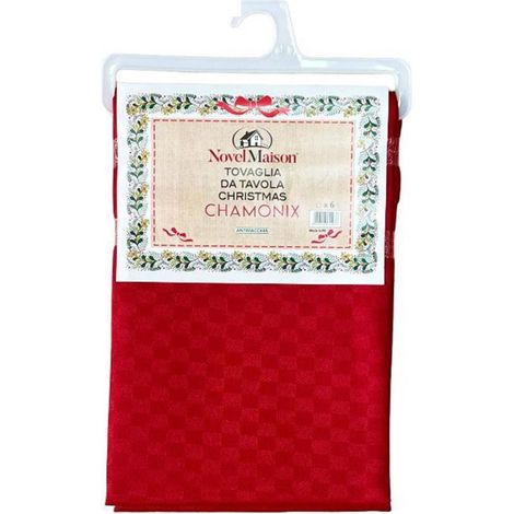 Trade Shop - Mantel Navidad Impermeable Antimanchas Tela Roja 6 Plazas - (1/2)