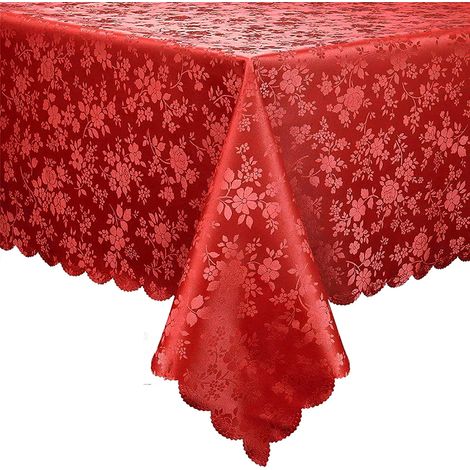 Nappe rectangulaire imperméable et épaisse, lavable,-Lavable, convient pour les cuisines et les salles à manger (1/5)