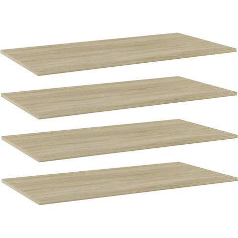 Bücherregal-Bretter 4 Stk. Sonoma-Eiche 80x20x1,5 cm