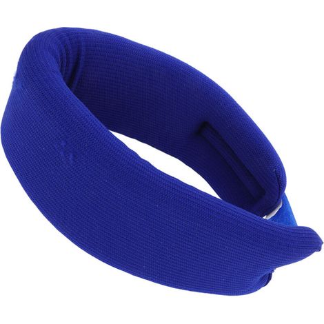 Collier cervical en mousse ajustable pour douleurs cervicales, support cervical souple, bleu foncé pour usage domestique (1/4)
