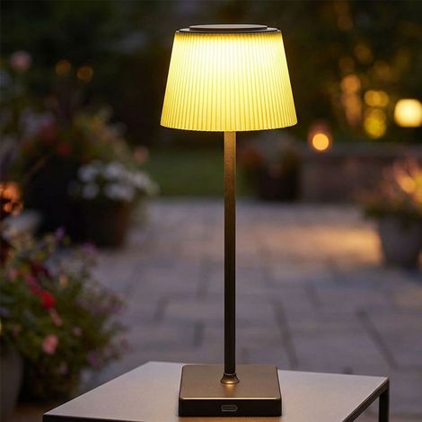 LED Tischlampe Innen Außen Akku Tischleuchte CCT dimmbar schwarz grün Touchdimmer Gartenlampe