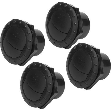 Set di 4 deflettori per bocchette di ventilazione del condizionatore da cruscotto, modello universale con pulsante nero, per camper, autobus e yacht. (1/5)