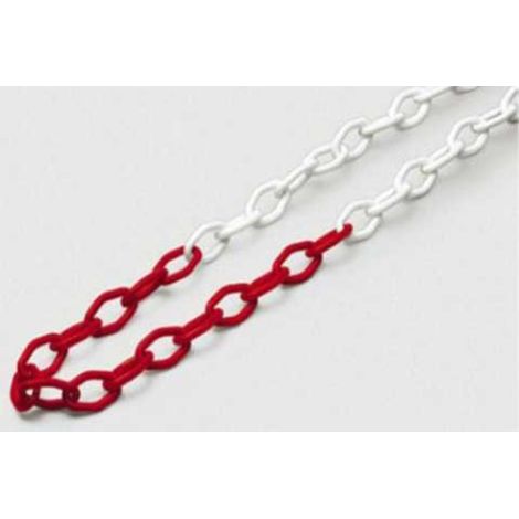 Catena segnaletica - bianco/rosso - 5 mt. (1/2)