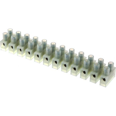 Bornier de raccordement RS PRO, 12 pôles , 12mm, A visser, 41A ( Prix pour Paquet de 5 ) (1/3)