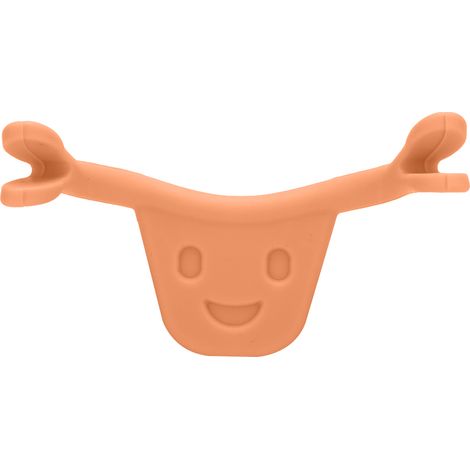 Entraîneur facial souriant orange pour exercices de lèvres et tatouage buccal (1/5)