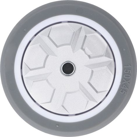 Roulette pleine de 15 cm (6 pouces) en caoutchouc TPR résistant à l'usure et silencieuse pour chariot utilitaire, diable, capacité de charge de 260 kg (1/5)