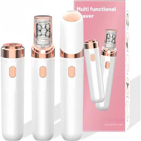 Epilateur Visage Femme, 2 en 1 Epilateur Electrique Rechargeable, Indolore, Rasoir Femme pour L'épilation Des Racines Visage,Menton (1/5)