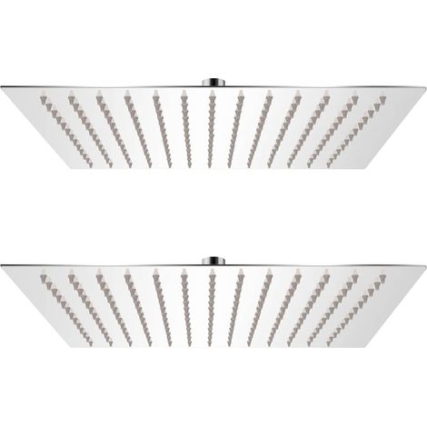vidaXL Rain Shower Head 2 pcs Stainless Steel 25x25 cm (1/5)