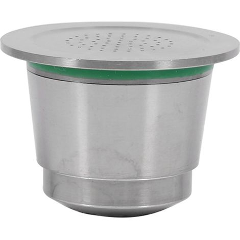 Capsule café acier inoxydable rechargeable réutilisable compatible machine Nespresso avec cuillère (1/5)