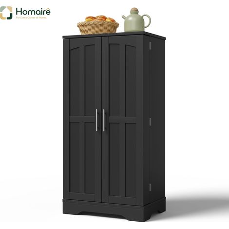 Buffet noir avec rangement et port USB en mdf 60 x 40 x 120 cm HOMAIRE (1/5)