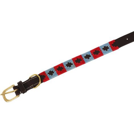 50 cm, marrone: Collare per cani modello Polo in pelle marrone con fibbiera ottonata