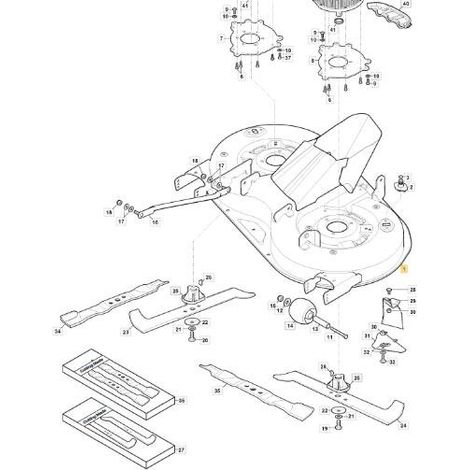 Plateau de coupe noir tracteur de pelouse nu ORIGINAL STIGA SUMMER 384e