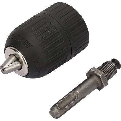 Mandrin de perçage sans clé 2,0-13 mm avec adaptateur à queue ronde 1/2-20UNF+SDS (1/5)