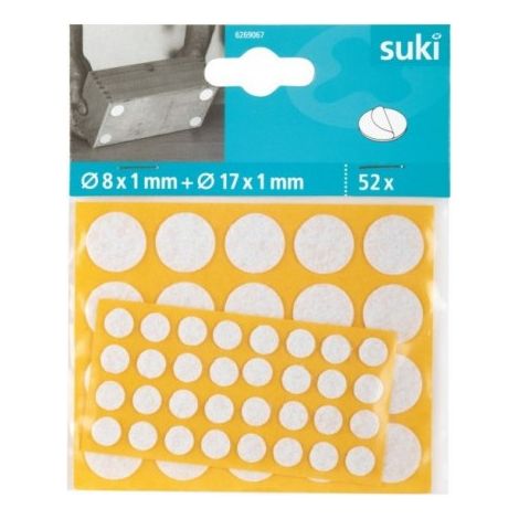 Set di pattini in PTFE 1mm bianco - Fix-o-moll