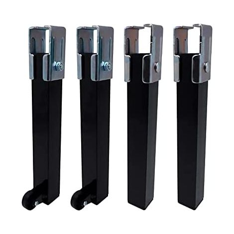 Piedi mobili Micel acciaio nero 30x30 mm ruote set 4 (1/4)