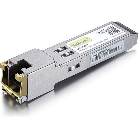 Module Transceiver SFP RJ45 - 1 Pièce - Cuivre 1000Base-T - Débit 1.25Gb/s - Pour HP J8177C - Portée 100 Mètres (1/5)