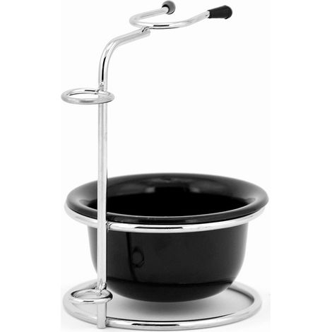 Portapennello da barba, set da barba 2 in 1 per uomo: tazza da barba + supporto da barba, pennello da barba, ciotola per sapone da barba (1/4)