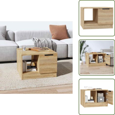 Couchtisch Sonoma-Eiche 50x50x36 cm Holzwerkstoff - Couchtisch - Wohnzimmertisch - Esszimmertisch - Holzt Tisch - Holzwerkstoff (1/5)
