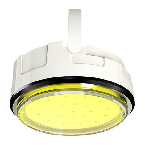 Ensemble de 3 lampes de camping LED Lampes magnétiques étanches pour tente, rechargeables par USB, idéales pour la randonnée, la pêche et le camping (blanches)
