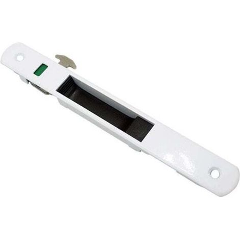 Serrure de porte coulissante - Garnitures de quincaillerie de verrouillage simple de fenêtre de porte coulissante en acier inoxydable de ménage(Blanc) (1/4)