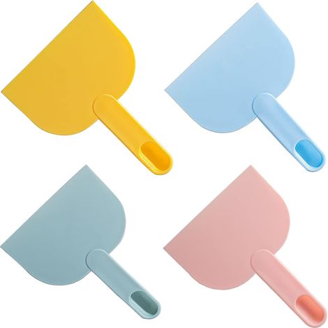 racloirs à pâte, coupe-pizzas, racloirs de table, racloirs alimentaires multifonctionnels, hachoirs à pâte en plastique alimentaire, racloirs pour bols, outils de cuisine pour la pâtisserie (4 couleur (1/5)