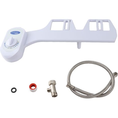 Douchette de bidet mécanique non électrique autonettoyante avec buse unique, blanche (1/5)
