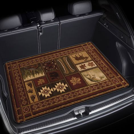Tapis pour coffre de voiture, tapis de protection contre la poussière, résistant à l'usure et à la saleté, facile à entretenir - 75 x 100cm [Velours cristal, fond en plastique]