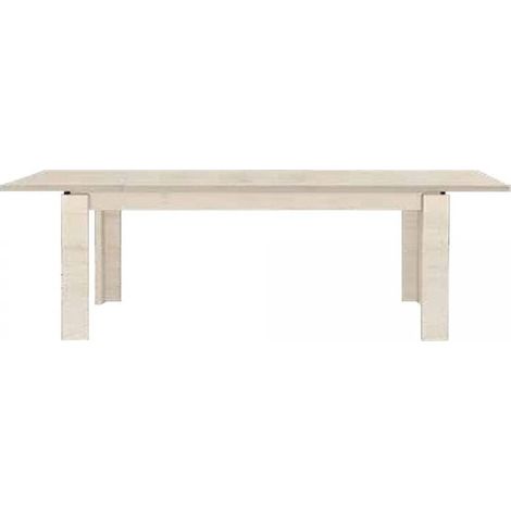 Tavolo Imab Manhattan in rovere sbiancato con 1 allunga 160x90x76.5 H cm.