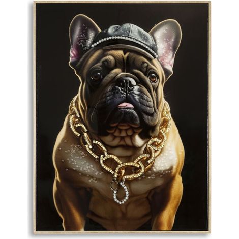 Dipinto su tela Bully donna con cappello e occhiali, 62x82 cm (1/5)